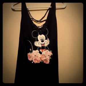 Floral Mickey Tank Top